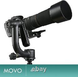 Movo GH800 Carbon Fiber Professional Gimbal Tripod Head with Arca-Swiss Quick