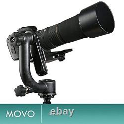 Movo GH800 MKII Carbon Fiber Professional Gimbal Tripod Head with Long and Sh