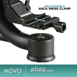 Movo GH800 MKII Carbon Fiber Professional Gimbal Tripod Head with Long and Short