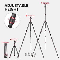 Neewer 79 Inches Carbon Fiber Camera Tripod Monopod with 2 Center Axis