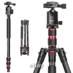 Neewer 79 inches Carbon Fiber Camera Tripod Monopod with 2 Center Axis