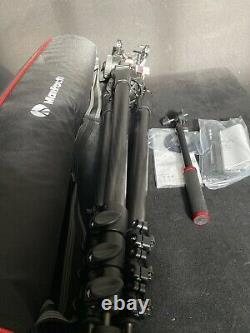 New Manfrotto Head Nitrotech 12 /536 MPRO Carbon fiber legs ground Spreader bag