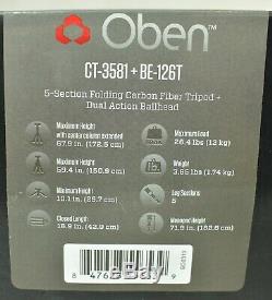 Oben CT-3581 Carbon Fiber Tripod With BE-126T Ball Head
