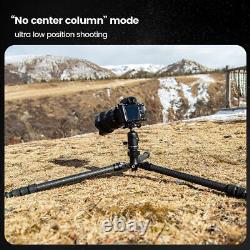 Open, Fotopro Sherpa Max Carbon Fiber Travel Tripod with Ball Head (Black)