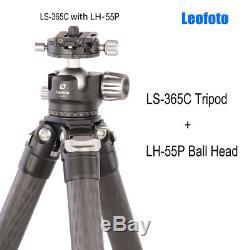 Professional Carbon Fiber Tripod with LH-55P ball head Leofoto LS-365C