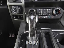Real Carbon Fiber Gear Head Shift Knob Cover Grip For Ford F150 F-150 2015-2019