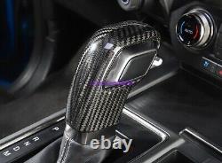 Real Carbon Fiber Gear Head Shift Knob Cover Grip For Ford F-150 F150 2017-2021