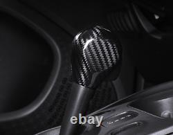 Real Carbon Fiber Gear Head Shift Knob Cover Grip For Mercedes-Benz Smart 15-20