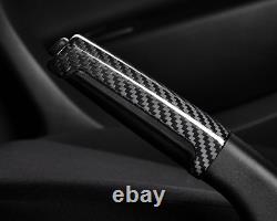 Real Carbon Fiber Gear Head Shift Knob Cover Grip For Mercedes-Benz Smart 15-20