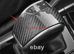 Real Carbon Fiber Gear Head Shift Knob Cover Grip For Volkswagen Touareg 19-2021