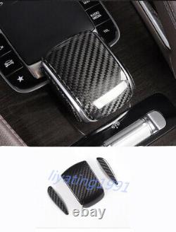 Real Carbon Fiber Gear Shift Knob Head Cover Trim For Benz GLS X167 2020 2021