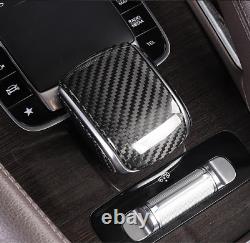 Real Carbon Fiber Gear Shift Knob Head Cover Trim For Benz GLS X167 2020 2021