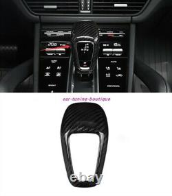 Real Carbon fiber Gear Head Shift Knob Cover Grip Trim For Porsche Cayenne 18-20