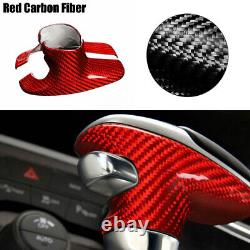 Red Carbon Fiber Car Gear Shift Knob Head Trim Cover For Dodge Challenger 2015+
