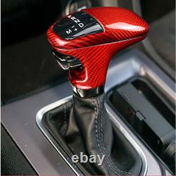 Red Carbon Fiber Gear Shift Knob Head Cover For Dodge Challenger Charger 2015+