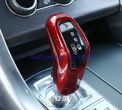Red Real Carbon Fiber Gear Head Shift Knob Cover For Range Rover Sport 2018-2022