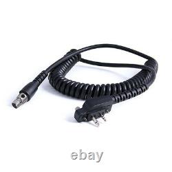 Rugged H41 BTH Behind the Head Two Way Radio Racing Headset Icom Coil Cord Cable