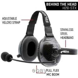 Rugged Radios AlphaBass Behind the Head Carbon Fiber Headset Offroad Electronics