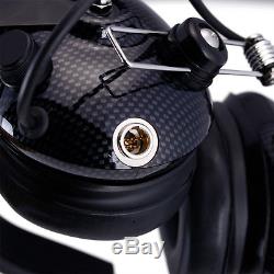 Rugged Radios H42 Carbon Fiber Behind Head Two Way Headset NASCAR Racing Scanner
