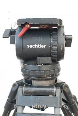 Sachtler 20P Fluid Head with Carbon Fiber Lightweight Tripod Spreader & Feet