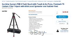 Sachtler Flowtech 75 Carbon Fiber Tripod with FSB-8 Fluid Head and QR Plate