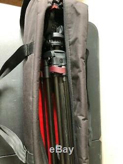 Sachtler Video FSB-6 Head Carbon Fiber Leg Speed Lock Tripod 0475 with Bag Case