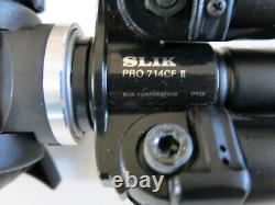 Slik PRO CF-714 Carbon Fiber Tripod w Liquid Head #615-714 634 Canon Sony Nikon