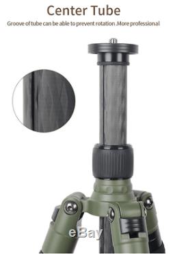 XILETU T284C+FB1 Green Camouflage Carbon Fiber Tripod with Ball Head for Camera