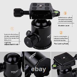 ZOMEI Carbon Fiber Tripod Monopod Ball Head for DSLR Camera Hiking Black Z818C