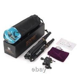 ZOMEI Q666C Pro portable travel stand Carbon fiber tripod Monopod&Ball head