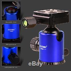 ZOMEI Z888C 68 Carbon Fiber Tripod + Ball Head + Bag for DSLR Camera (Blue)